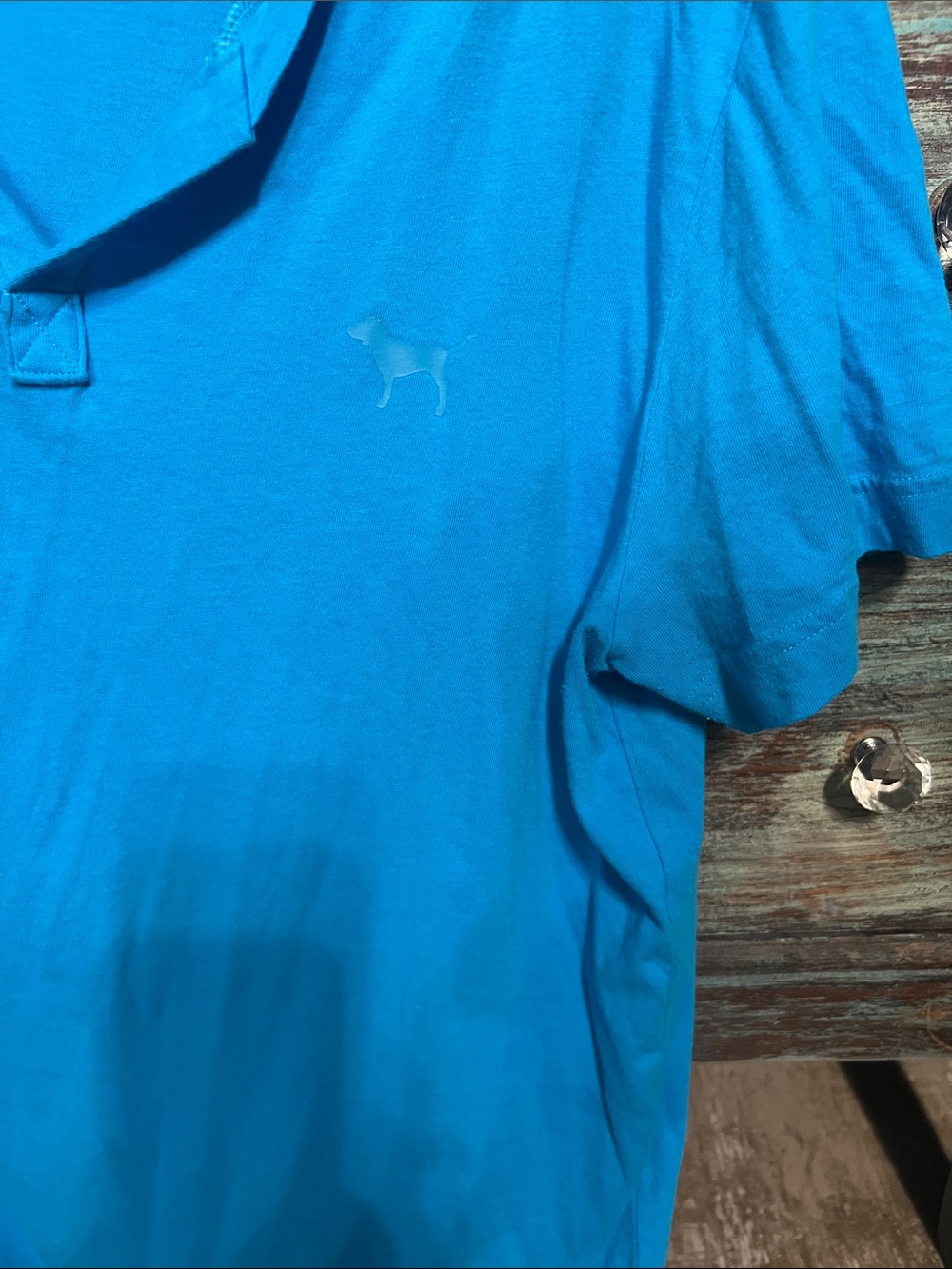 💗PINK VS Boyfriend Ribbed Terry Fleece Lounge Short-Lime & Teal Tee (M) - Picture 5 of 11
